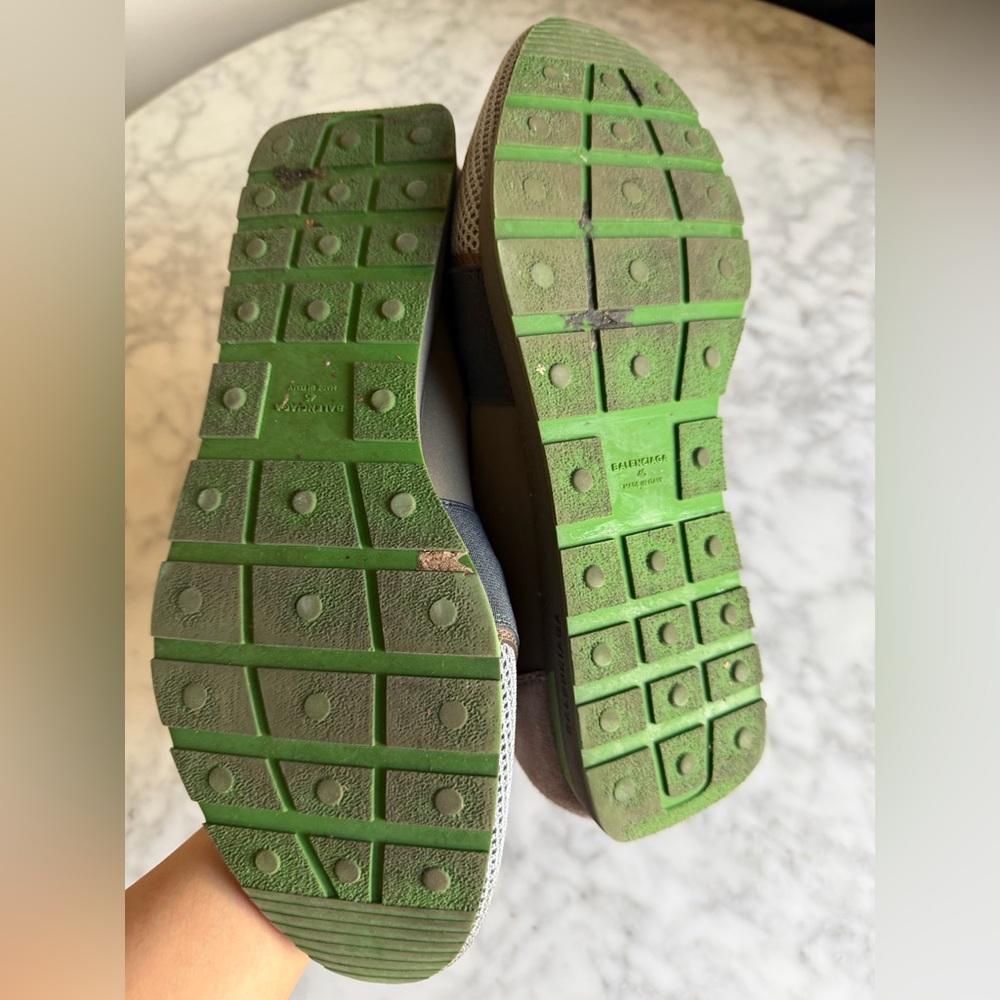 Authentic Balenciaga Leather, Suede & Mesh Race Runner Sneakers Shoes Size 45 - Picture 14 of 15